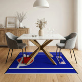 Geometric Modern Multi-color and Patterns Baseball Diamond Field Area Rug