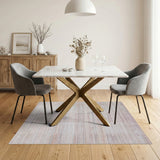 Distressed Vintage Beige Area Rug