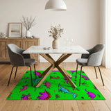 Vibrant Cartoon Dinosaur Adventure Area Rug