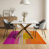 Vibrant Sunset Gradient Striped Area Rug