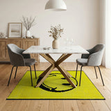 Vibrant Yellow Smiley Face Area Rug