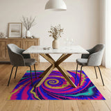 Hypnotic Cosmic Spiral Area Rug