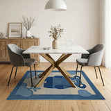 Adorable Blue Bear Kids Cartoon Rug