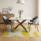 Cheerful Yellow Banana Peel Watercolor Rug