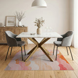 Dreamy Pastel Cloud Washable Area Rug - Low Pile, Non-Slip & Kid Friendly