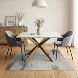 Abstract Grey Streak Area Rug