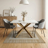 Rustic Farmhouse Beige Woven Border Area Rug