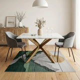 Golden Sun Layered Mountain Valley Rug