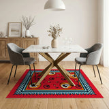 Spooky Cartoon Pumpkin Halloween Red Rug