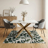 Eucalyptus Leaves Greenery Area Rug