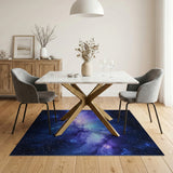 Cosmic Nebula Blue Area Rug
