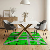 Retro Pixel Road Runway Play Rug