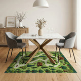 Starry Forest Village Path Area Rug