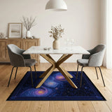 Cosmic Galaxy Swirl Abstract Area Rug