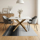 Black and White Black White Gradient Stripe Area Rug