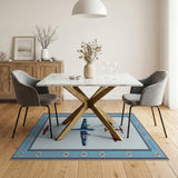 Vintage WWII Bomber Airplane Area Rug