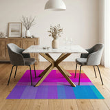 Vibrant Multi-Color Grid Geometric Area Rug