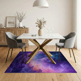 Purple Cosmic Nebula Swirl Area Rug
