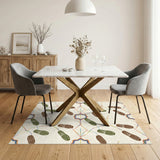 Vibrant Footprint Trail Multi-Color Area Rug