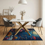 Sunlit Coral Reef Fish Area Rug