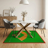 Baseball Diamond Green Grass Area Rug