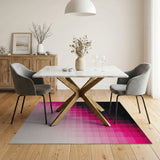 Black to Pink Geometric Gradient Area Rug