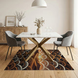 Desert Sunset Scale Pattern Area Rug