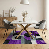 Purple Geometric Modern No. 2 Area Rug