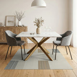 Neutral Layered Stripe Area Rug