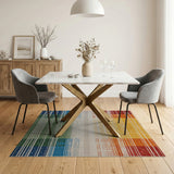 Multi-color and Patterns Geometric Modern Vibrant Multi-Color Vertical Stripe Area Rug