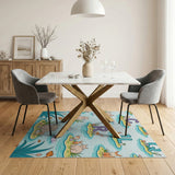Playful Cartoon ABC Island Kids Rug