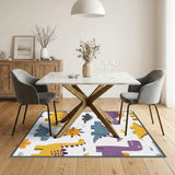 Colorful Dinosaur Kids Cartoon Area Rug