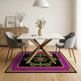 Ornate Pink Gold Mandala Area Rug
