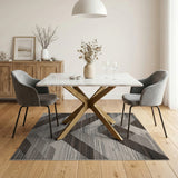 Geometric Modern Modern Geometric Grey Triangle Area Rug