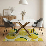 Fruit Pattern Sunny Lemon Slice Fruit Pattern Area Rug