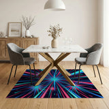 Multi-color and Patterns Neon Starburst Geometric Area Rug