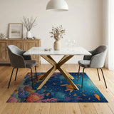 Vibrant Sea Turtle Coral Reef Underwater Area Rug