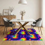 Rainbow Hearts Multi-Color Area Rug