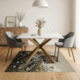 Majestic Leopard in Wildflower Meadow Rug