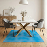 Blue and Teal Abstract Area Fluid Blue Waves Abstract Area Rug