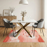 Red Fish Coral Area Rug