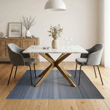 Grey Ombre Horizontal Stripe Area Rug
