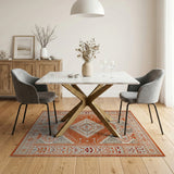 Terracotta Southwestern Geometric Orange Area Rug