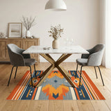 Southwestern Geometric Southwestern Orange Geometric Area Rug