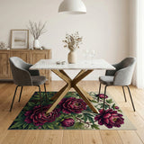 Pink Vintage Pink Peony Bouquet Area Rug