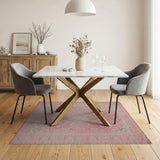 Pink Blush Pink Traditional Persian Area Rug