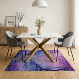 Purple Moonlit Sakura Fantasy Area Rug