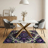 Purple Peony Mandala Area Rug