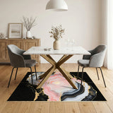 Pink Geode Abstract Area Rug