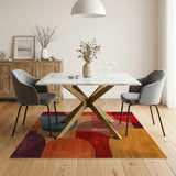 Vibrant Geometric Overlapping Circles Area Rug